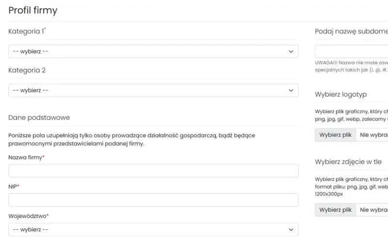 Dodaj firmę za darmo
